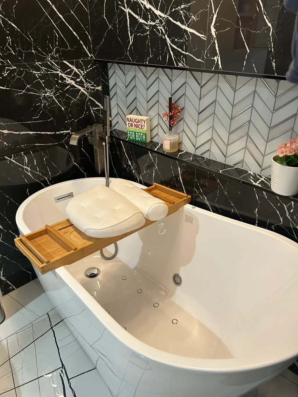 Clean bathtub and bathroom tile