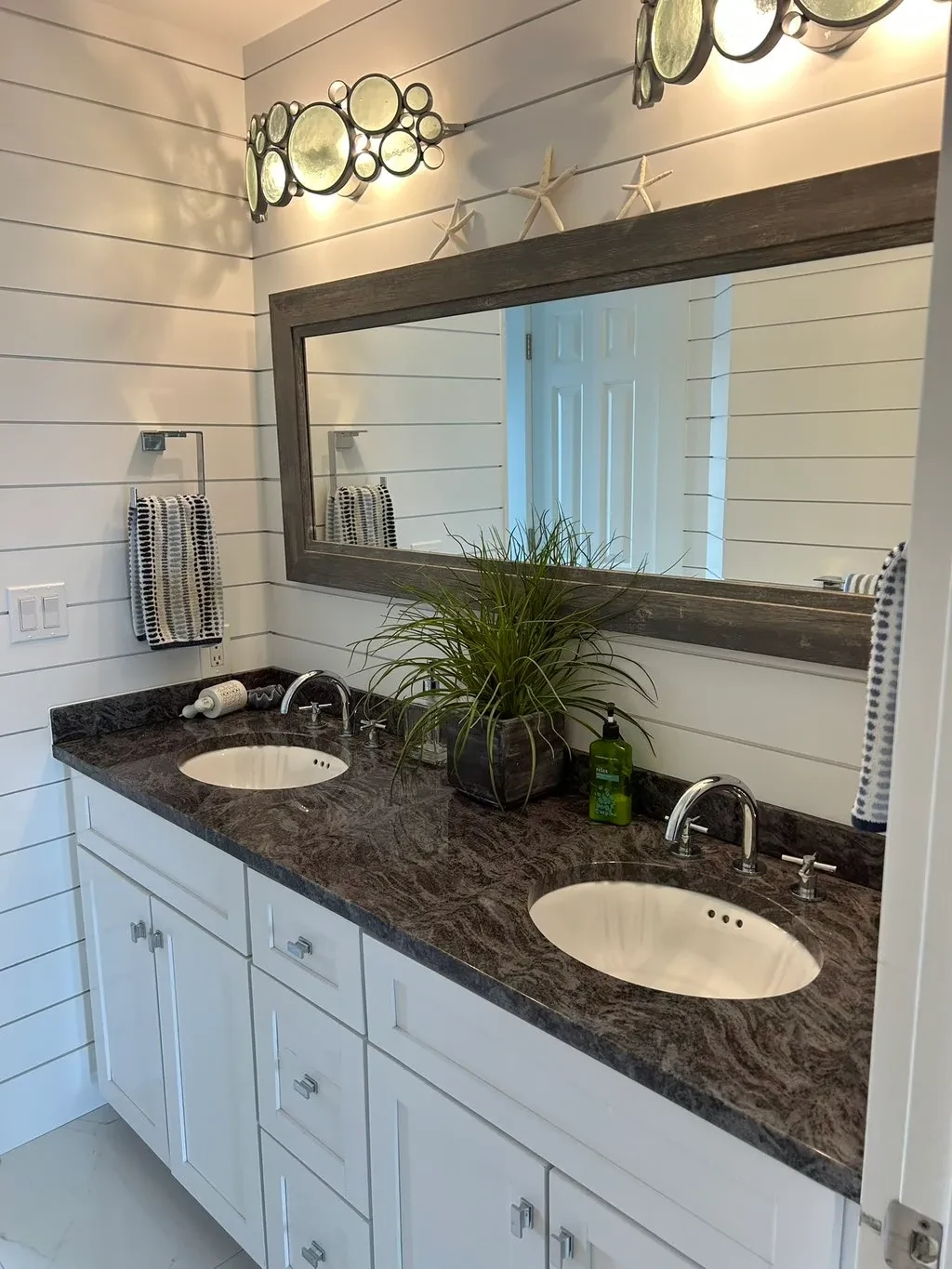 Clean bathroom vanity