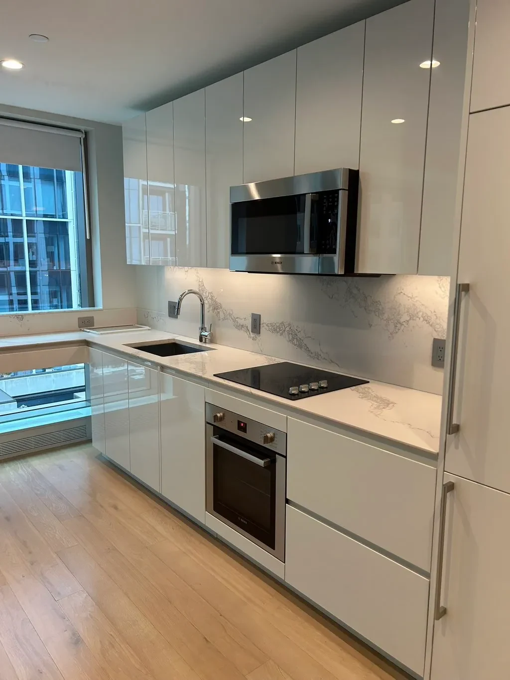 Clean modern white kitchen